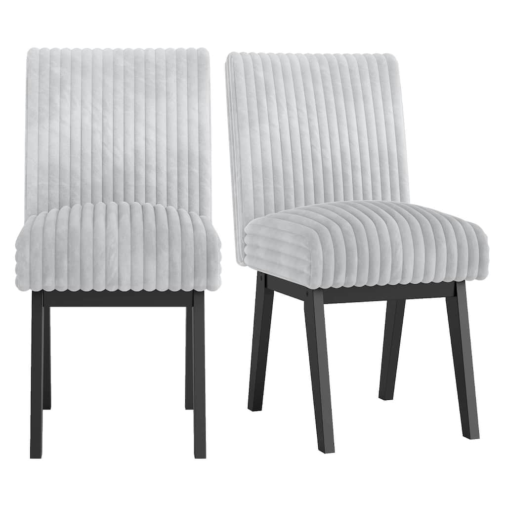 Costway Dining Chairs Set of 2/4 with Padded Seat, Rubber Wood Legs &