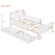 preview thumbnail 3 of 7, Twin Size Wood Platform Bed with Guardrails on Both Sides and Two Storage Drawers, White