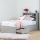 preview thumbnail 1 of 9, South Shore Vito Mates Bed With Bookcase Headboard Set