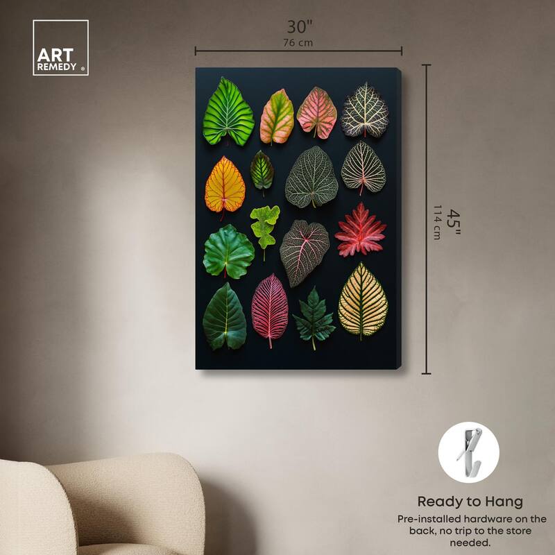 Leaf Lexicon Canvas by Art Remedy, Gallery Wrapped