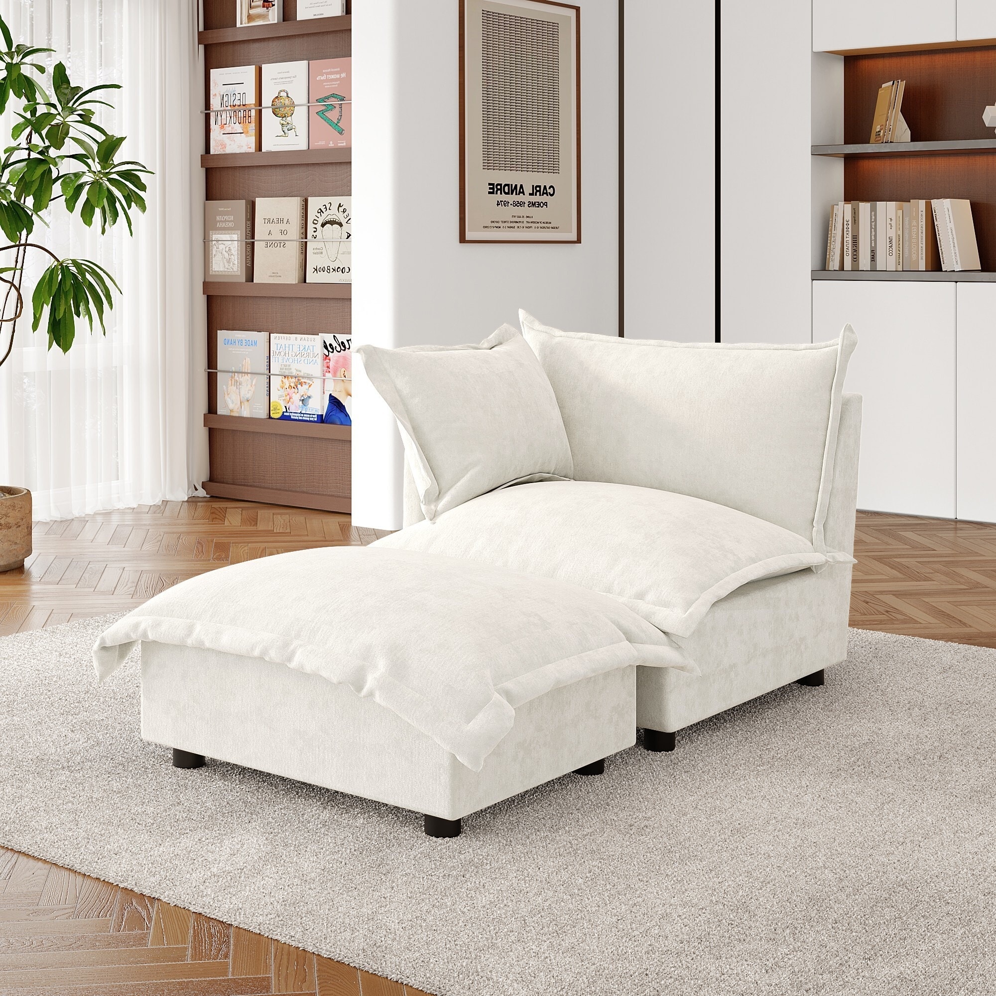 Double Layer Cushion Comfy Cloud Modular Sectional Sofa Set