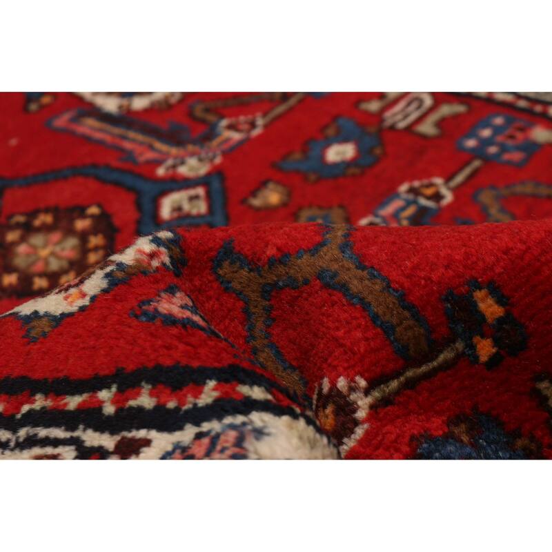 ECARPETGALLERY Hand-knotted Andelz Red Wool Rug - 3'3 x 9'6