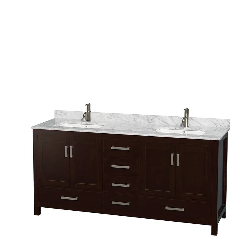 Wyndham Collection Sheffield Double Vanity Set, Medicine Cabinets