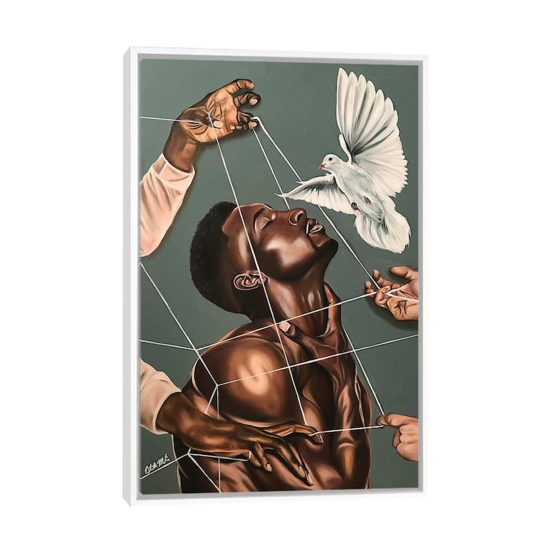 iCanvas "Spiritual Warfare" by Stina Aleah Framed Canvas Print - White - 40x26