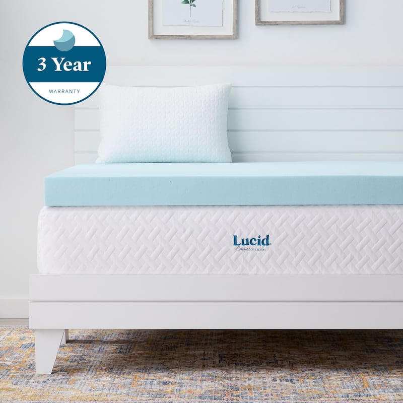 Lucid 4 Inch Gel and Aloe Memory Foam Topper