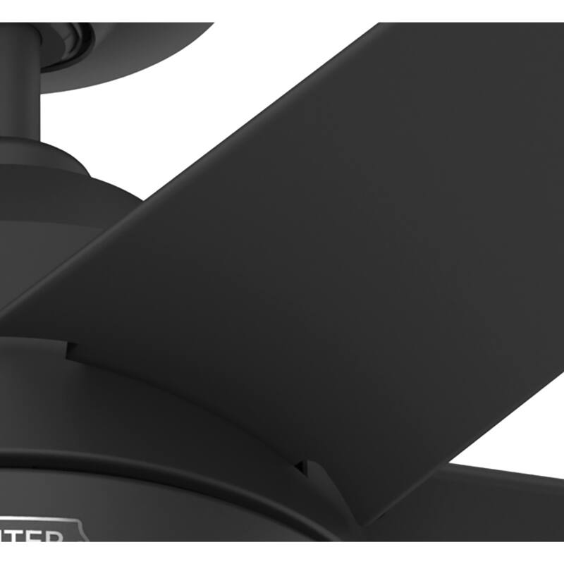 Hunter 52" Skyflow Outdoor Ceiling Fan w/ LED Light Kit, Wall Control - Coastal Modern Contemporary - WeatherMax - WET-RATED!