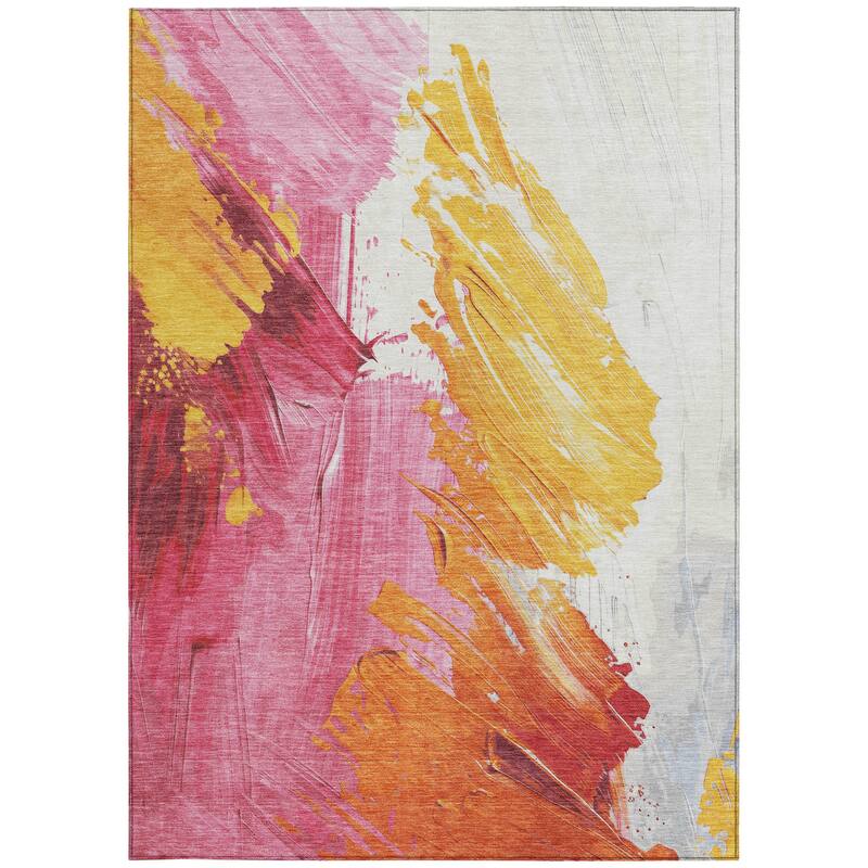 HomeRoots Abstract Transitional Rectangle Outdoor Rug
