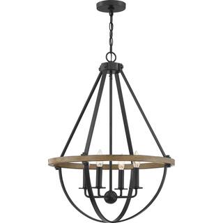 Bartlett 4-Light Pendant in Earth Black