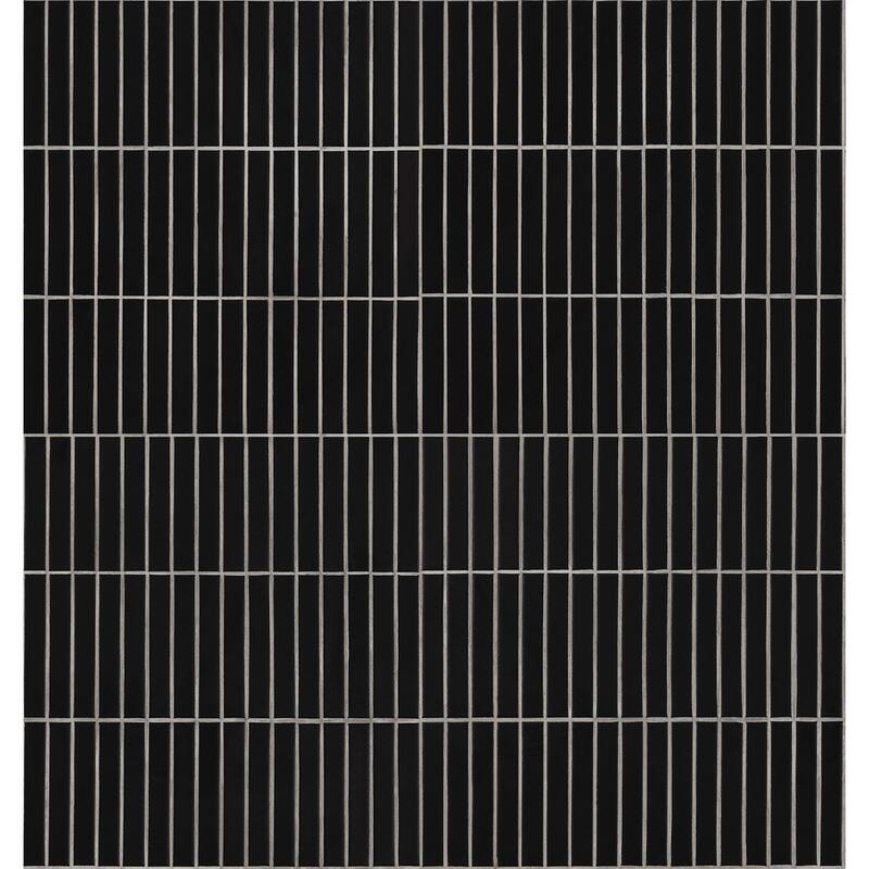 Ackland AKM-P-1X6STM-CA 12" x 12" Porcelain Rectangle Floor and Wall - Lume Caviar