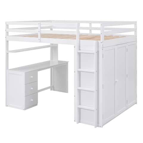 Full size Loft Bed Storage Bed Bunk Bed Kids Bed