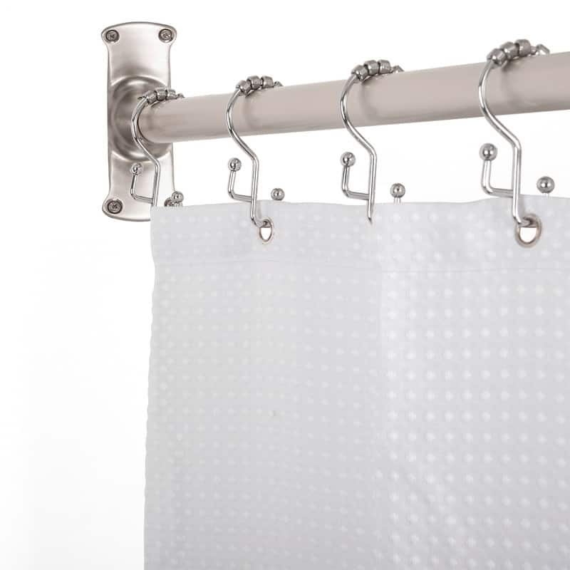 Utopia Alley Rustproof Wall Mounted Aluminum L-Shaped Corner Shower Curtain Rod,68 inch Size by 28 inch