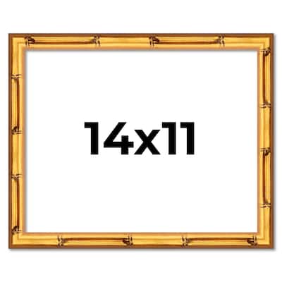 14x11 Frame Gold Bamboo Picture Frame - Complete Modern Photo Frame