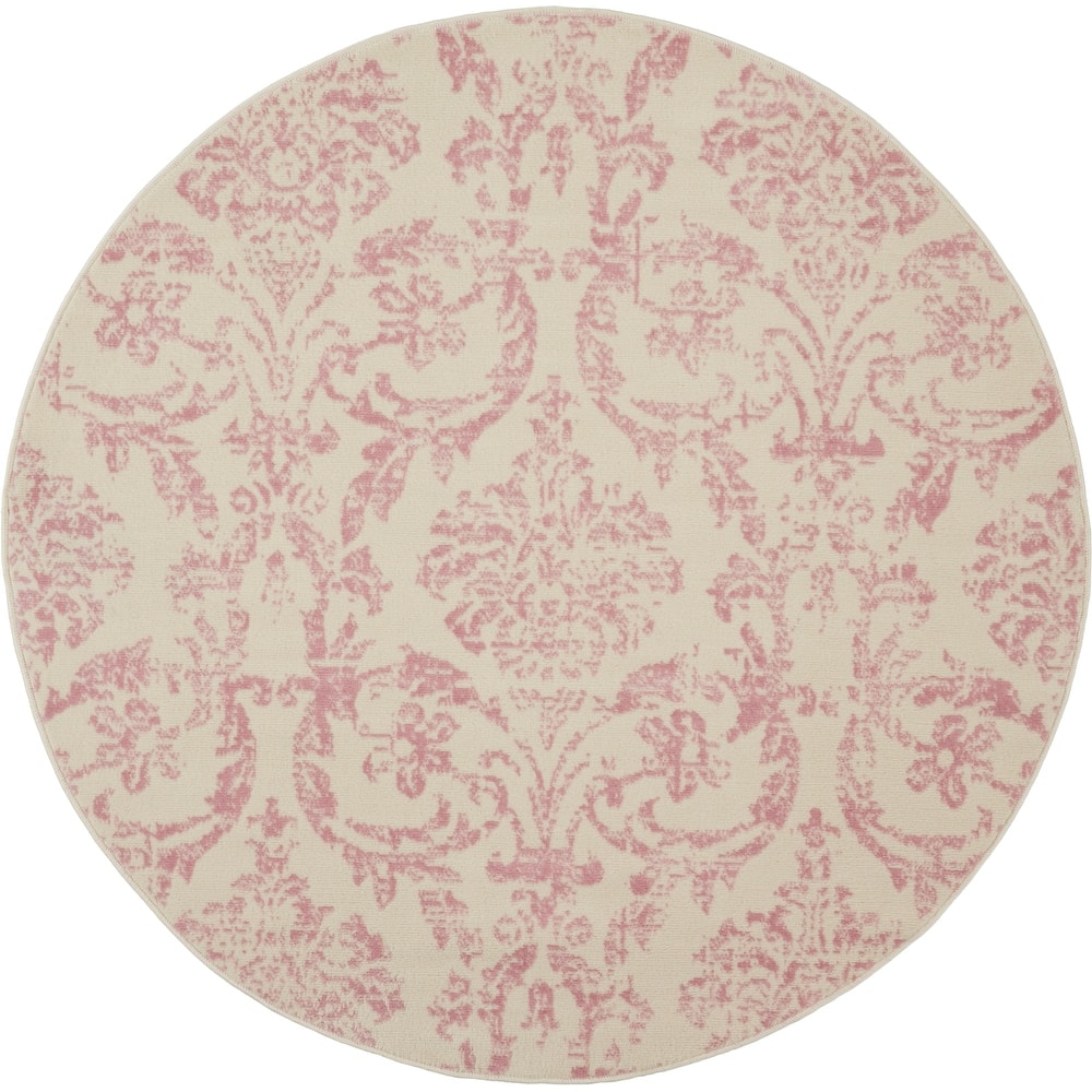 Nourison Jubilant Vintage Farmhouse Damask Area Rug