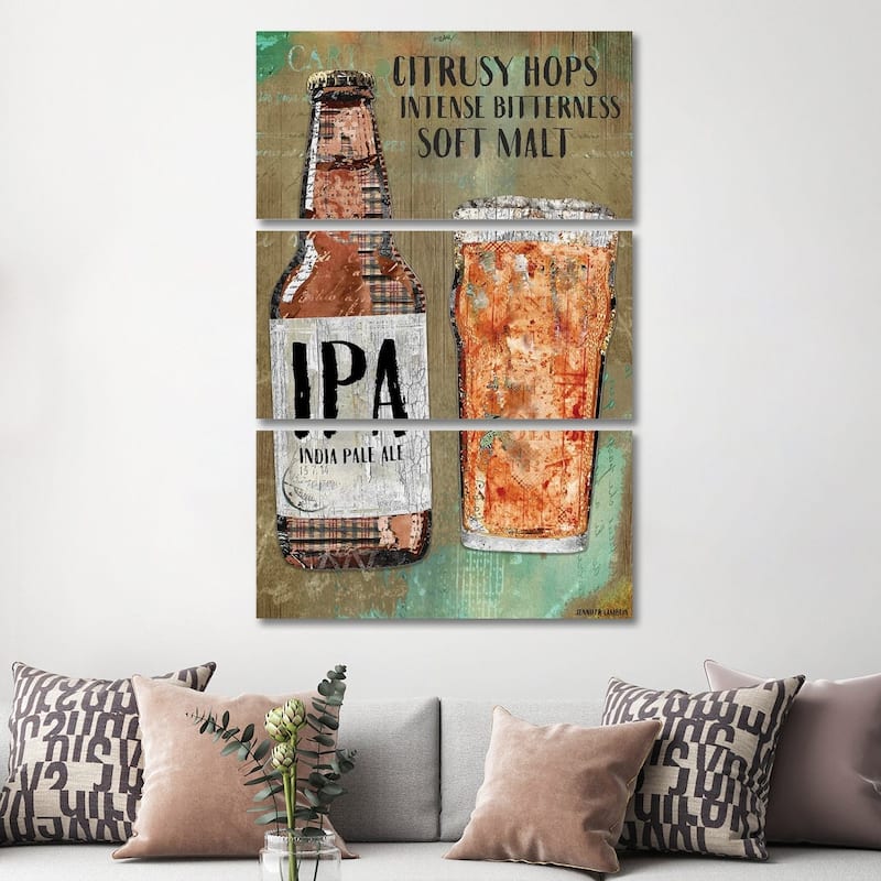 iCanvas "IPA" by Jennifer Lambein 3-Piece Canvas Wall Art Set - 60x40x1.5
