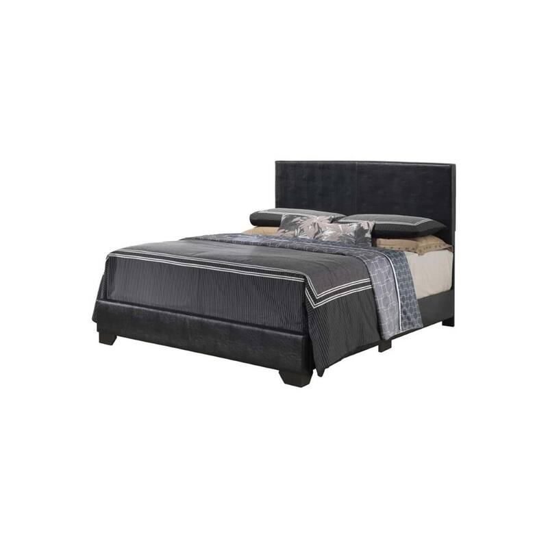 Black Full Bed with Contemporary Design, Sleek Finish and Strong Frame for Comfortable Bedrooms or Guest Room Organization