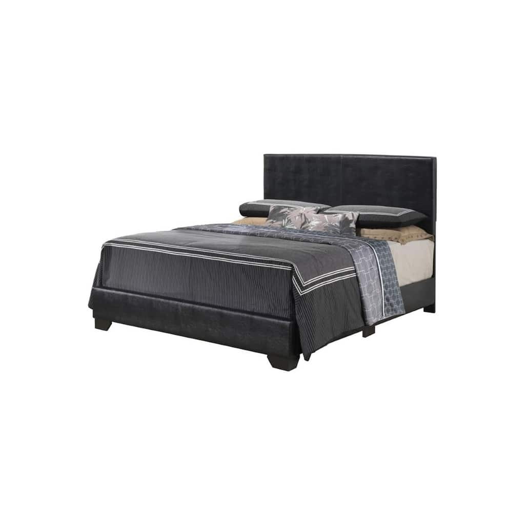 Black Full Bed with Contemporary Design, Sleek Finish and Strong Frame for Comfortable Bedrooms or Guest Room Organization
