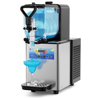 Commercial Slushy Machine, 3Lx2Tank, Self-Cleaning, for Frozen Drinks, Snow Melting