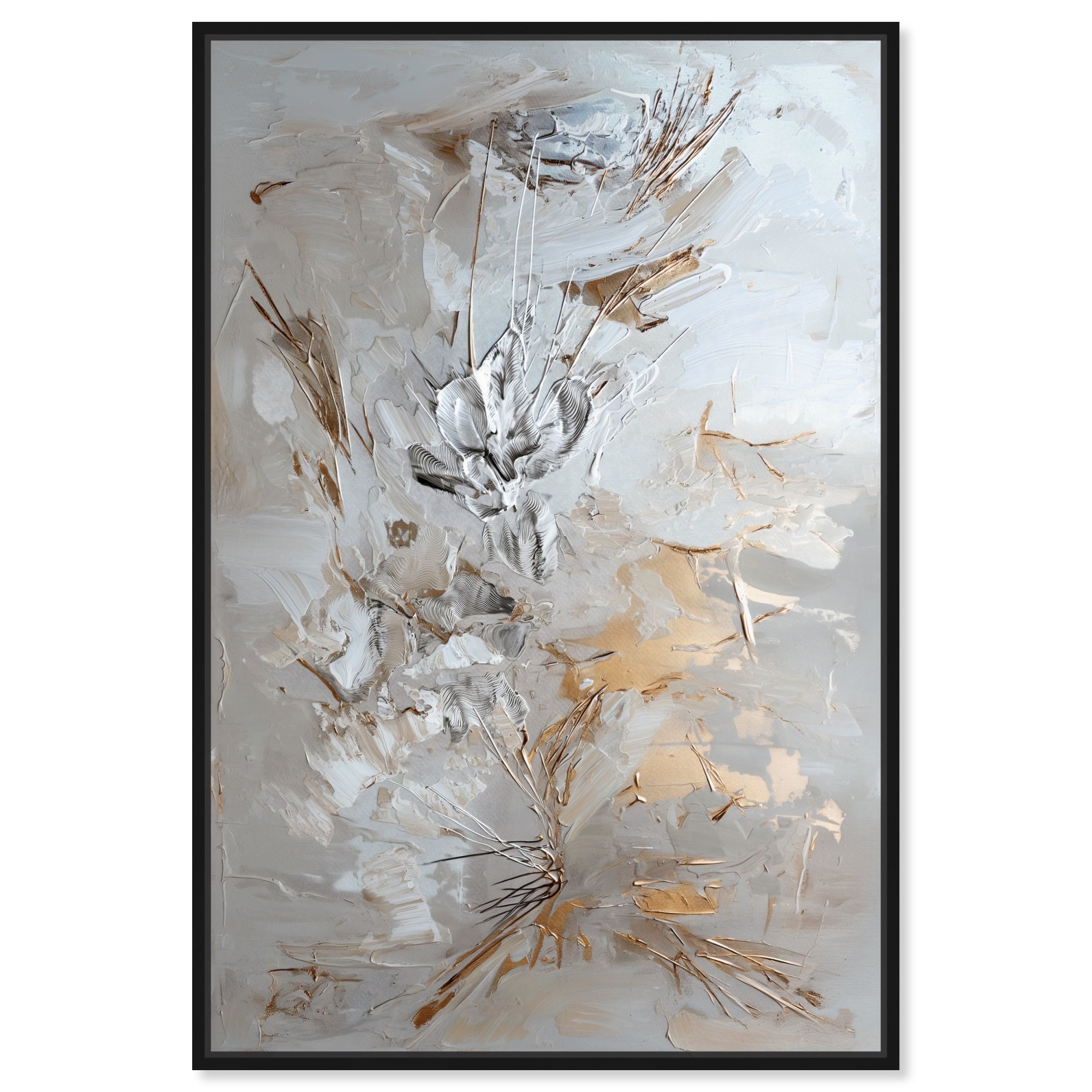 Golden Mirage Canvas Elegant Gold Abstract by Art Remedy
