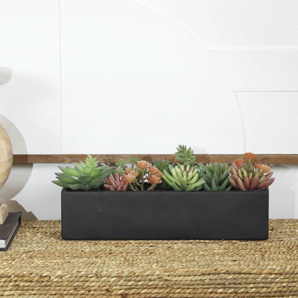 Green Faux Foliage Geometric Artificial Foliage