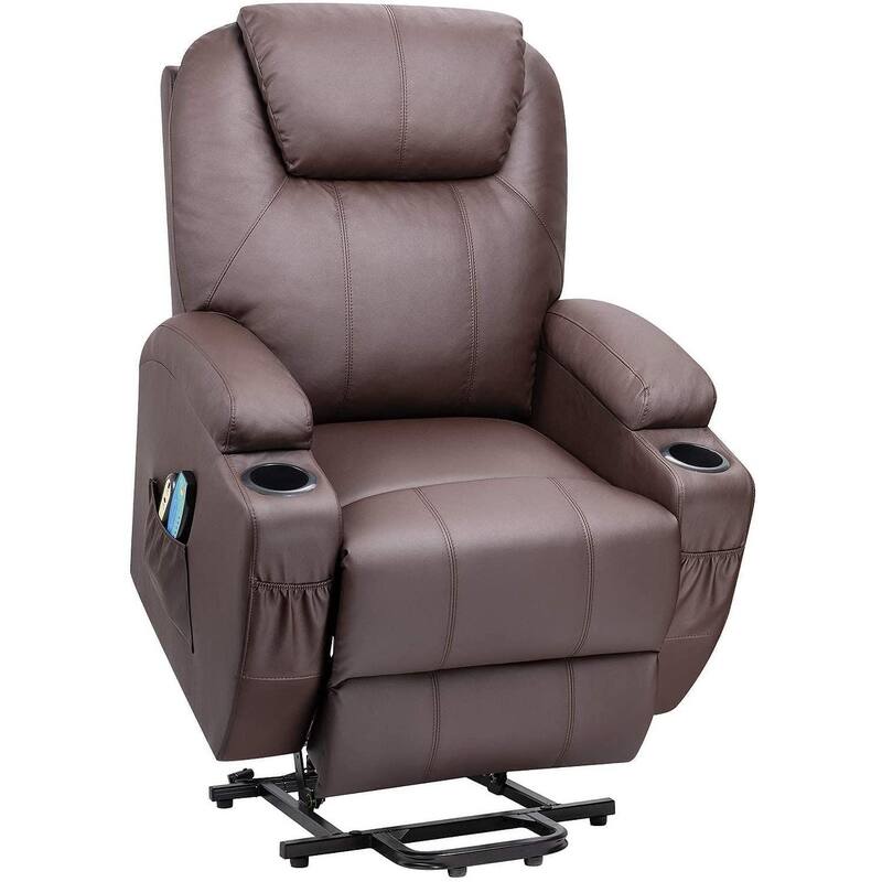 Power Lift Recliner PU Leather with Massage and Heating