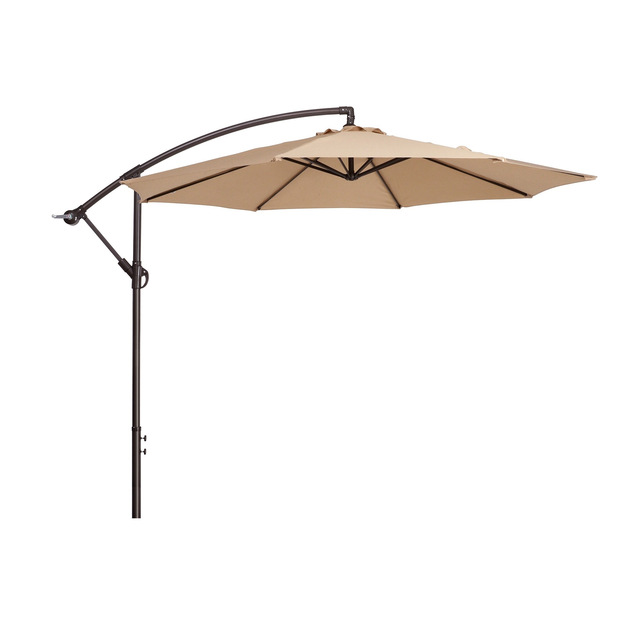 dark brown hanging patio umbrella Garden Umbrella brown  with beige fringe
