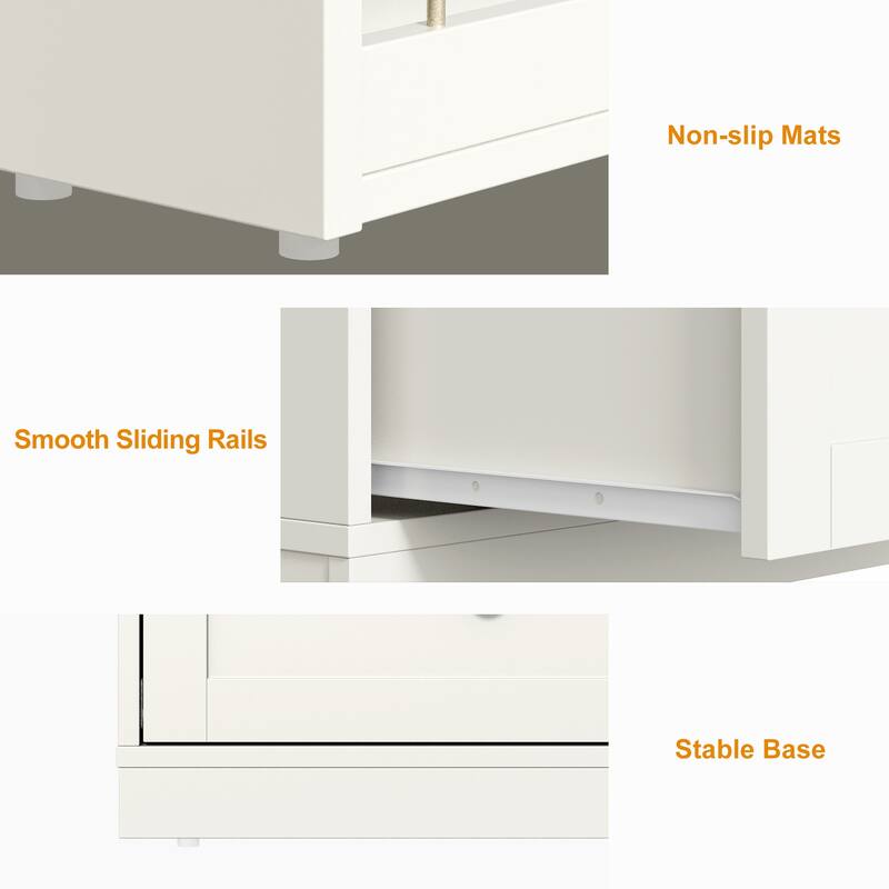 Extendable Makeup Vanity Desk with 6 Drawers