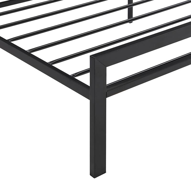 Modern Style Sturdy System Metal Bed with Headboard and Footboard for Bedroom