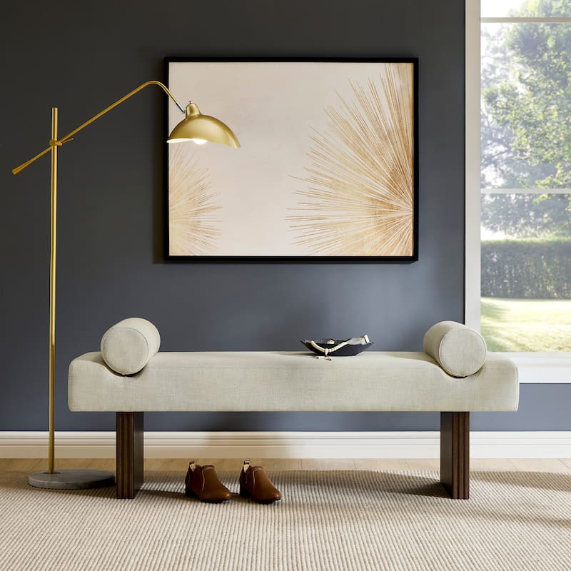 Roundhill Furniture Brooke Contemporary Upholstered Bench