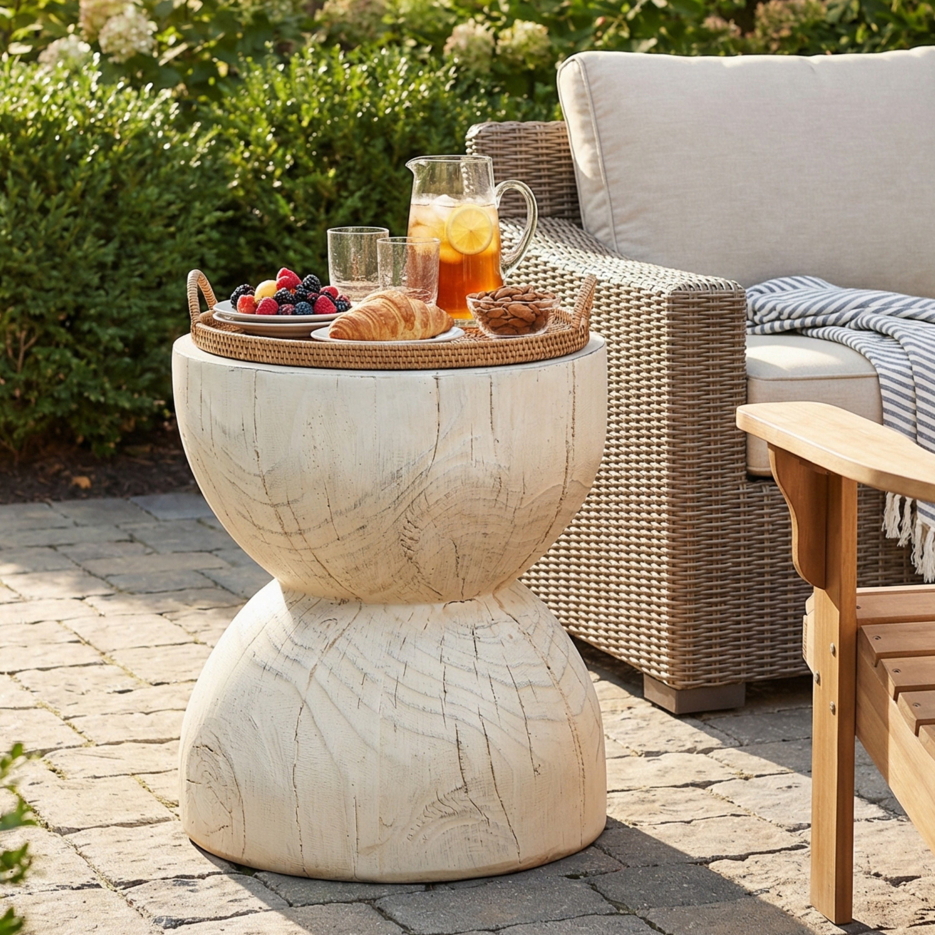 Christopher Knight Home - Rustic MGO Sculptural Side Table with