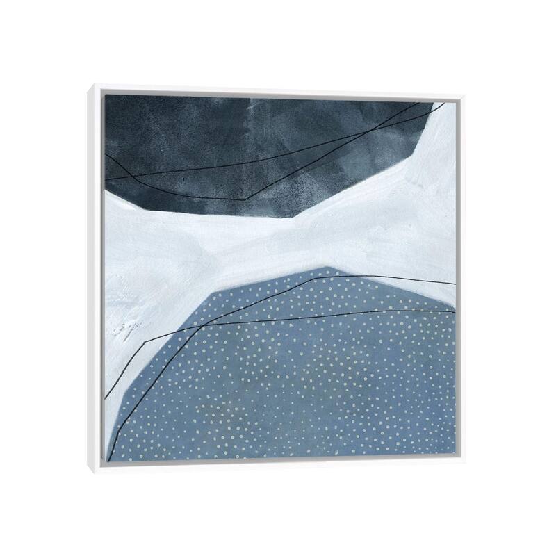 iCanvas "Adjacent Abstraction I" by Emma Scarvey Framed Canvas Print - White - 18x18