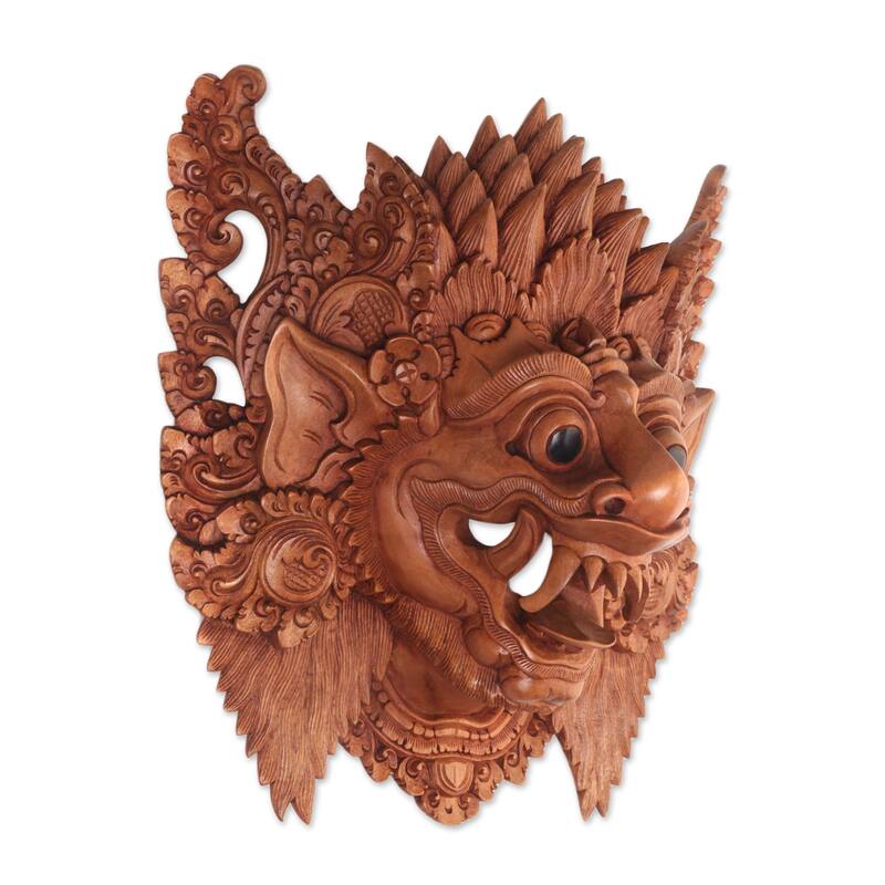 Novica Handmade Great Protector Wood Mask