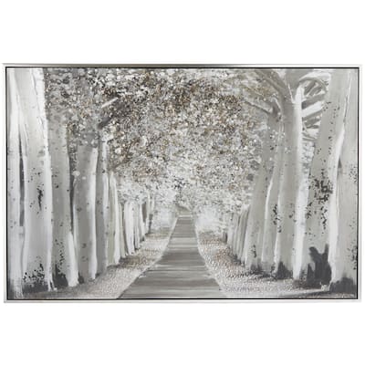 Canvas Landscape Trees Living Room Framed Wall Art with Frame - Roche River Decor