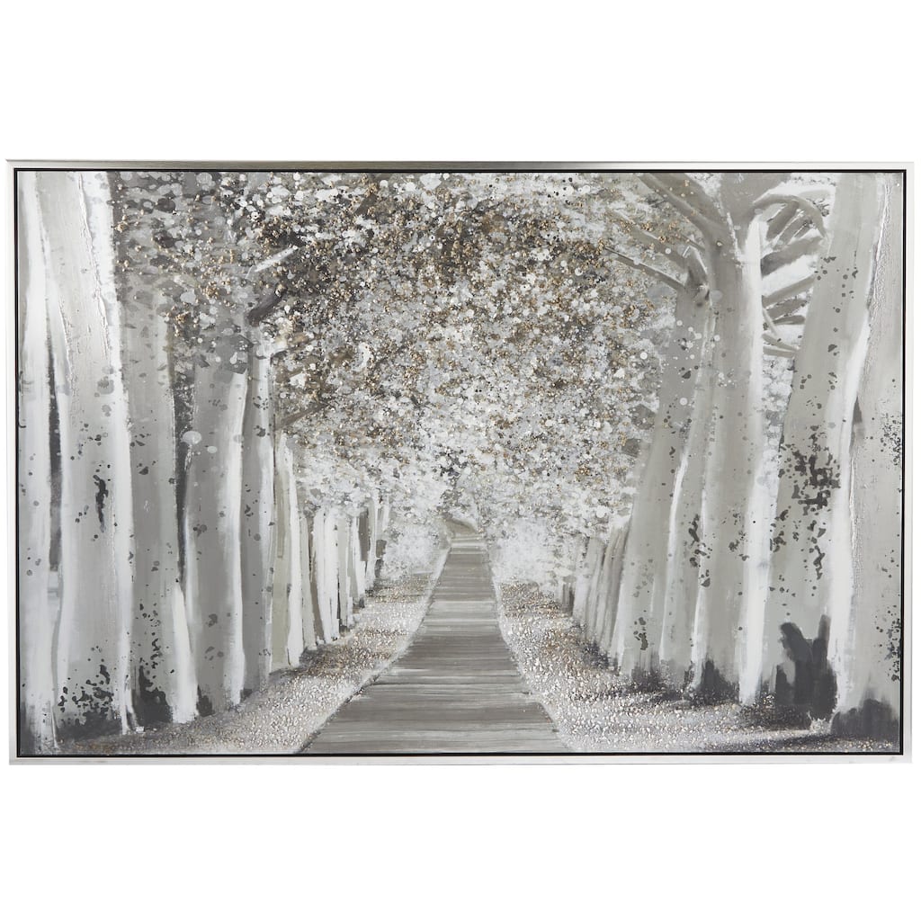 Canvas Landscape Trees Living Room Framed Wall Art with Frame - Roche River Decor