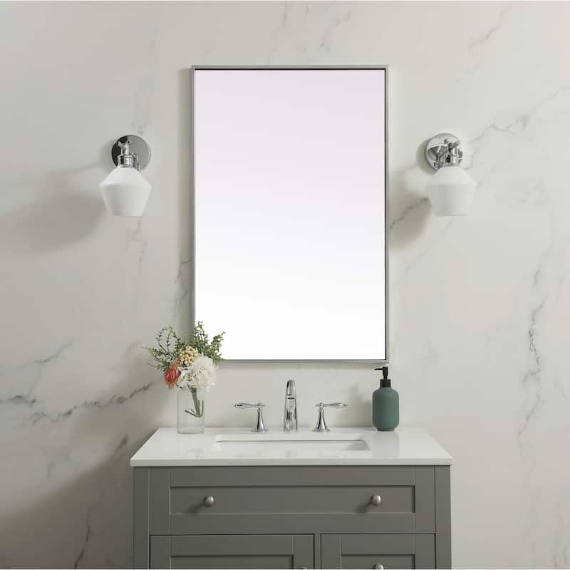 Indigo Home Metal Frame Rectangle Mirror 24x36 Inch