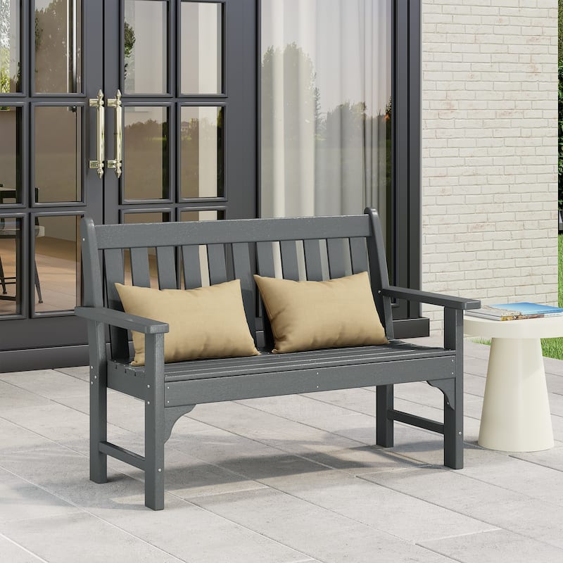 Polytrends Laguna 51" Outdoor Patio 2-Person Garden Bench