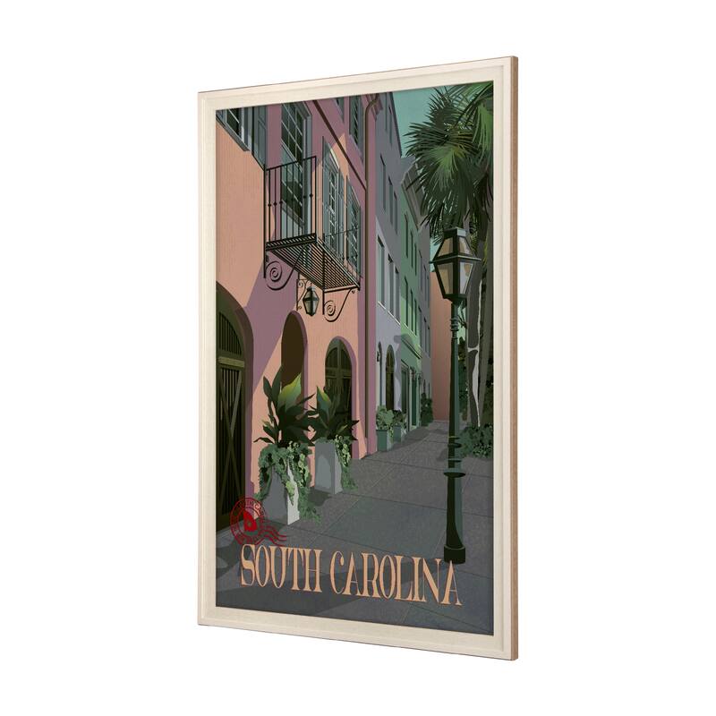 South Carolina Go USA by Mercana Studio a Hand Embellished Framed Art Print Series