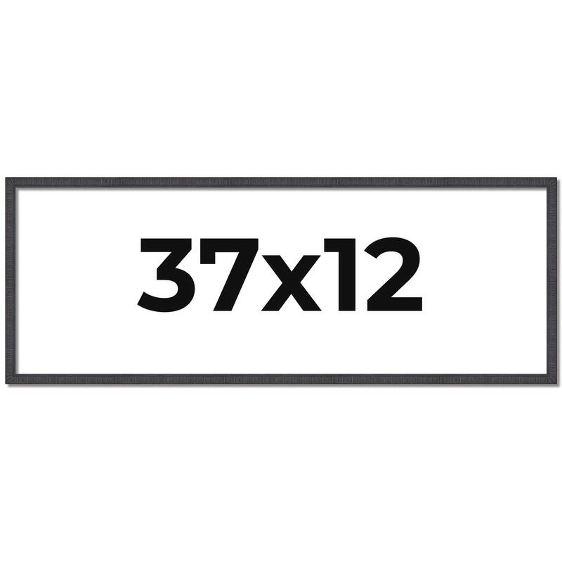 37x12 Frame Brown Solid Wood Picture Frame - Complete Modern Photo