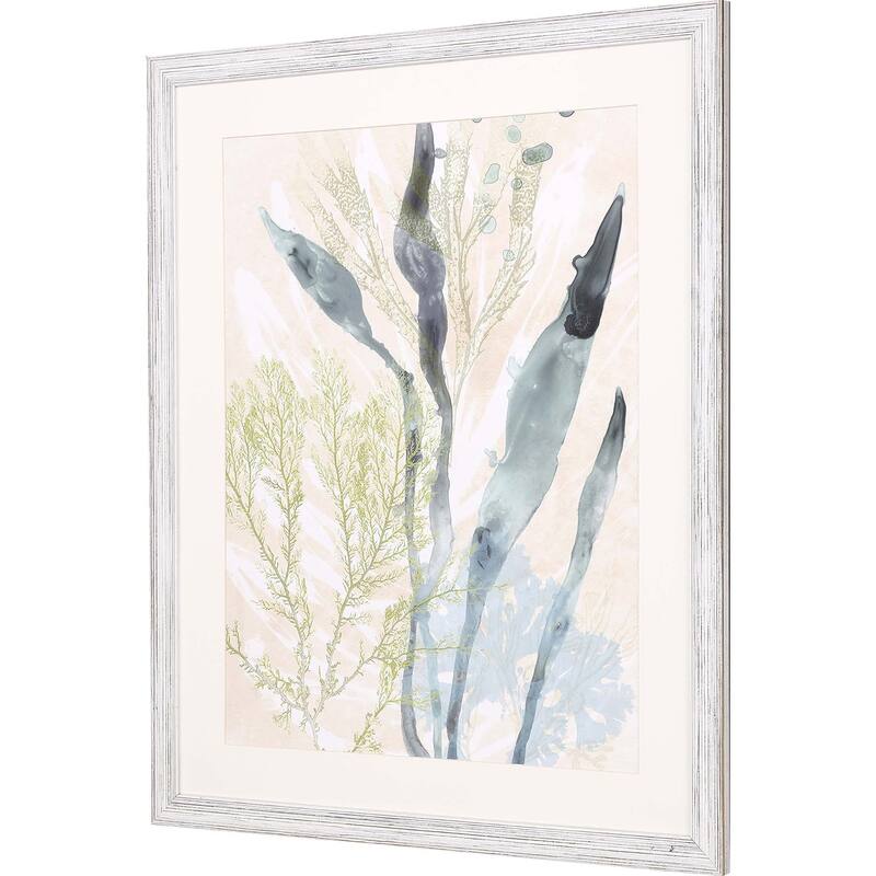 Vintage Ocean Jewels I Framed Art Giclee Under Glass - Blue