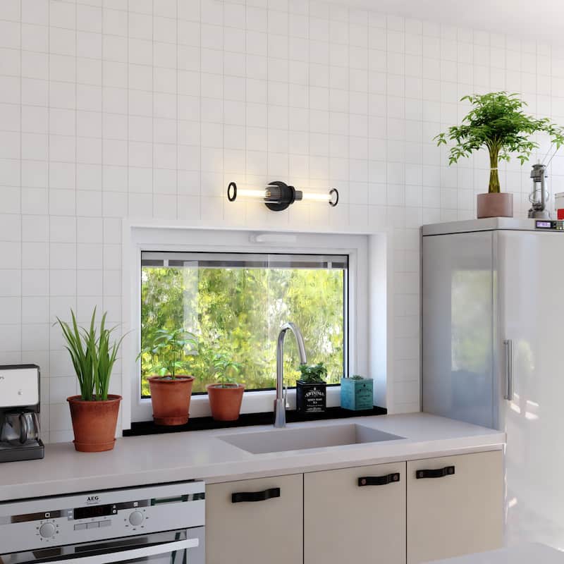 Bellevue 2 Light 19" Wide Bathroom Vanity Light with Clear Glass