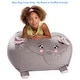 preview thumbnail 80 of 95, Stuffed Animal Storage Bean Bag Chair Cover only for Kids, Toy Holder Large - 24 inch - Grey Elephant