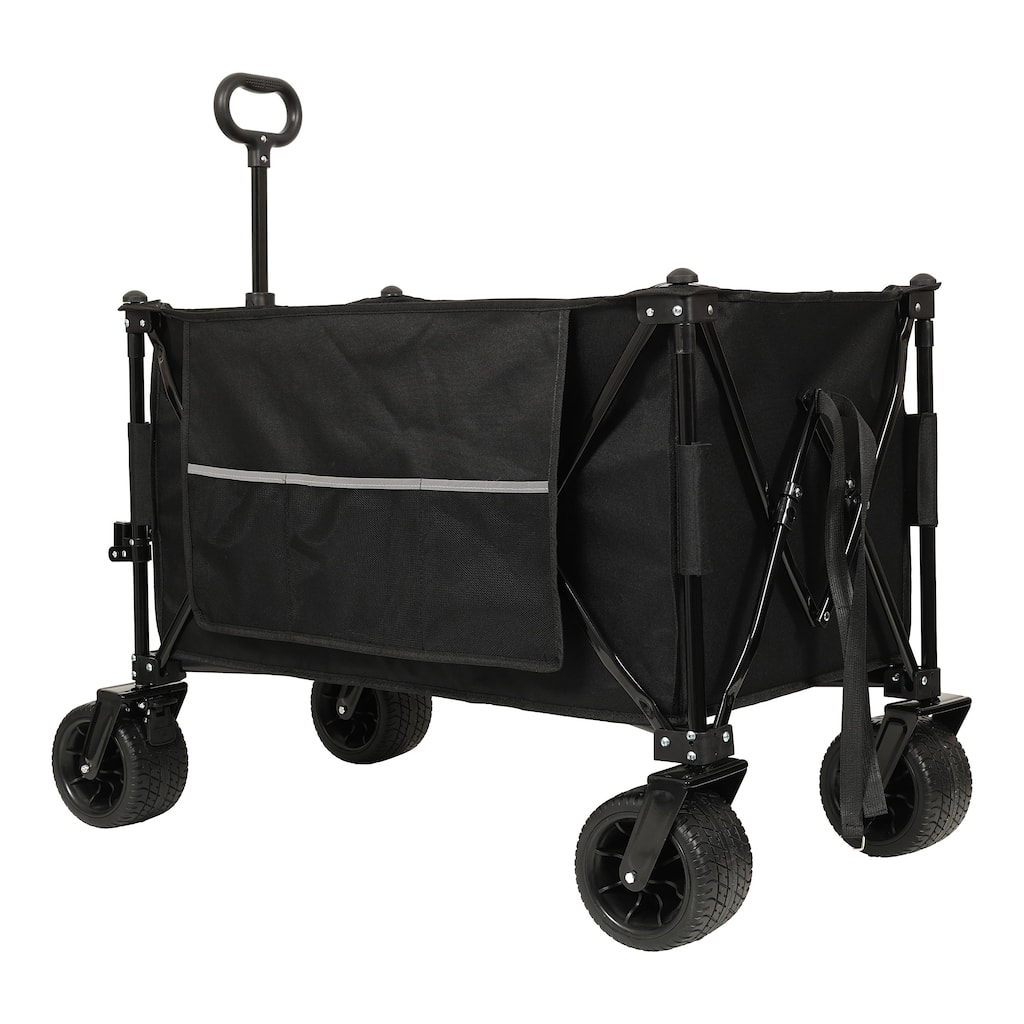 480lb Extended Heavy-Duty Folding Wagon - All-Terrain Wheels with Drink Holders & Brakes