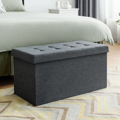 31.5'' Storage Ottoman Footrest Fold-able Toy Organizers