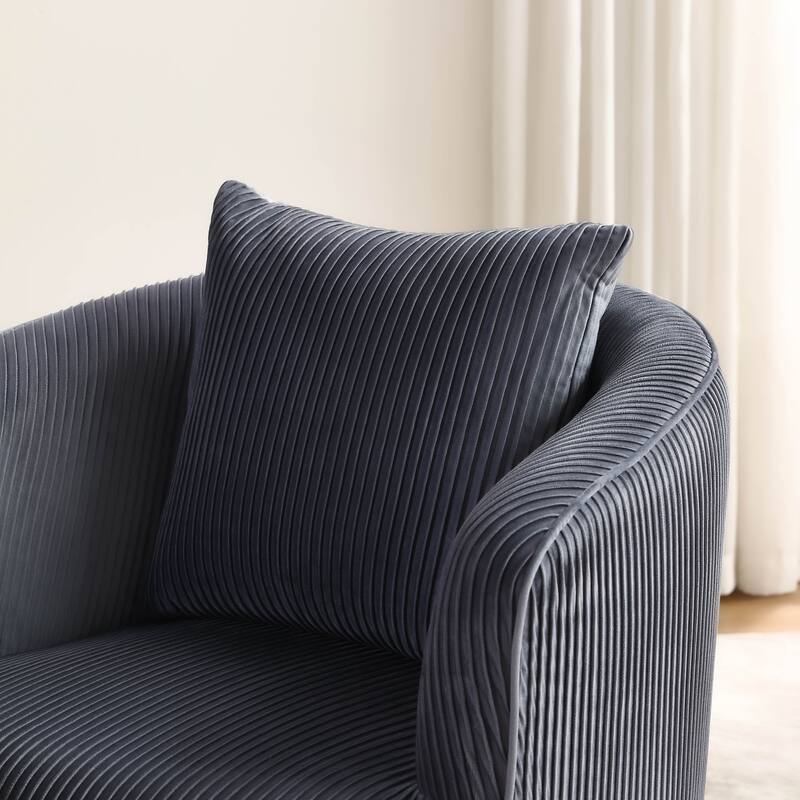 Art Leon Modern Velvet Accent Barrel Chair