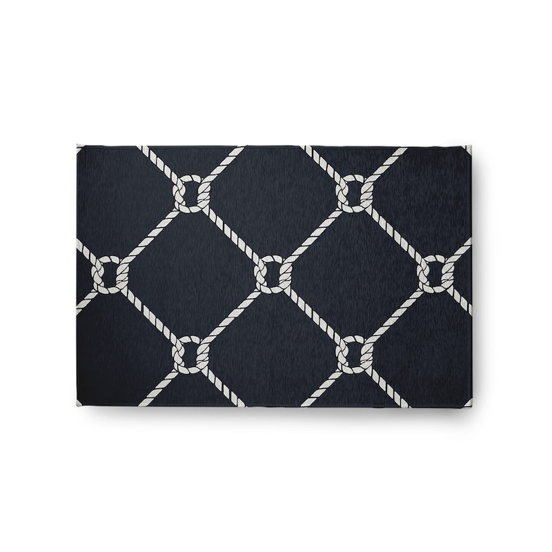 Ahoy! Nautical Indoor/Outdoor Rug - Shark Blue - 2' x 3'