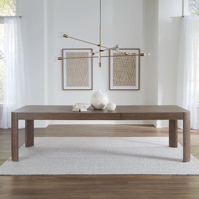Liberty Furniture South Bend Rectangular Leg Table with Removable Leaf - Width 42"x Depth 110" x Height 30"