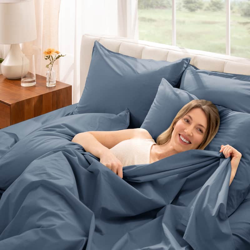 Bare Home Organic Cotton Sheet Set - Crisp Percale Weave