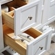 preview thumbnail 4 of 17, BATHLET 60 inch Double Sink White Bathroom Vanity with Open Shelf