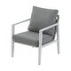 preview thumbnail 3 of 13, 34"H Aluminum Lounge Chair with Sleek Rope Accents and Comfortable Cushions, Perfect for Modern Outdoor and Indoor Spaces