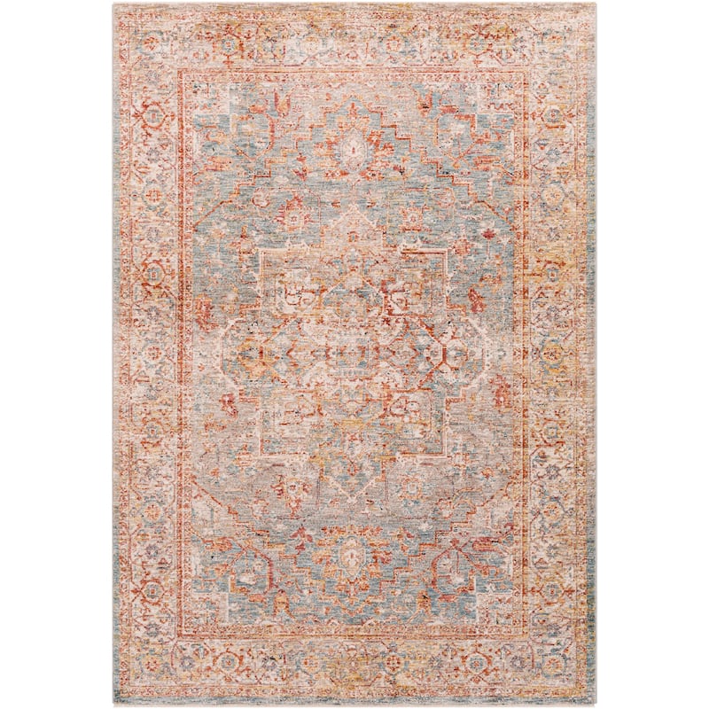 Livabliss Traditional Mirabel Medallion Area Rug - 9' x 12'2" - Burnt Orange