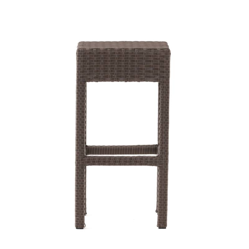 Outdoor Pe Rattan Backless Barstools (Excluding the table)